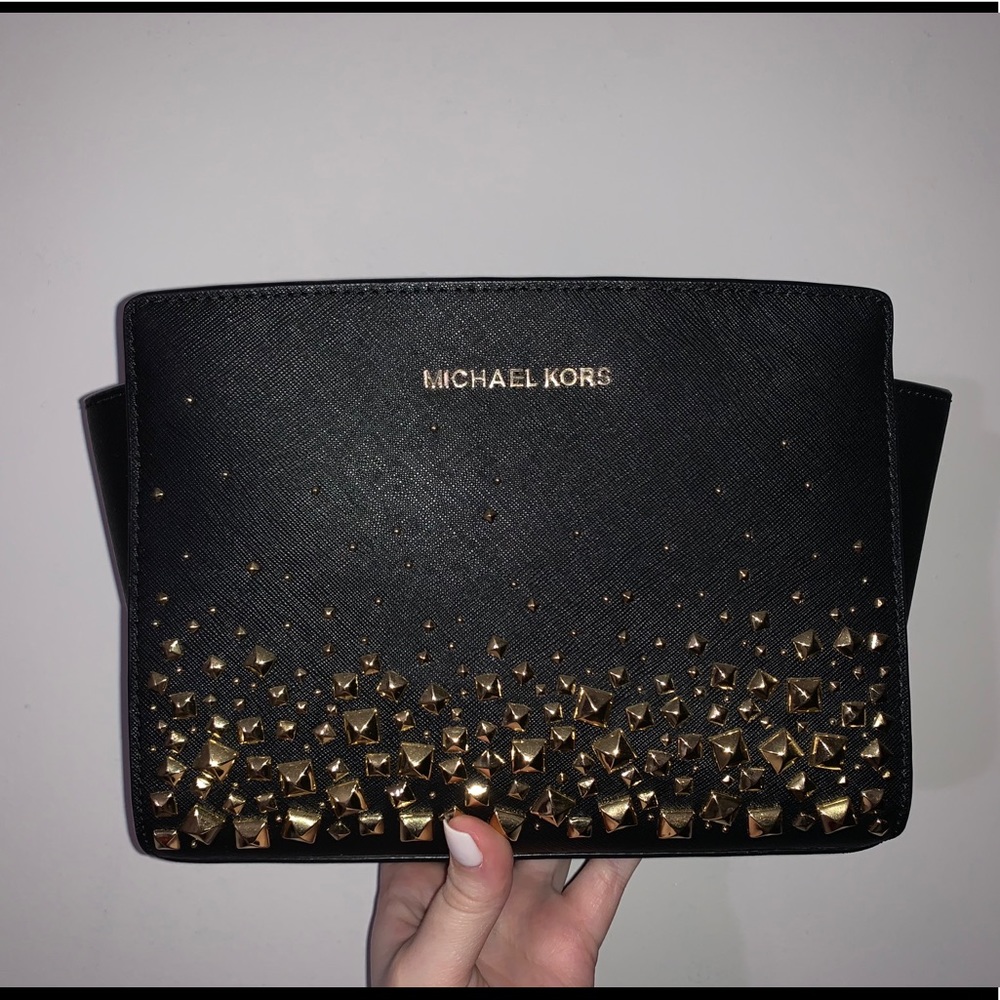 Black studded Michael Kors Crossbody